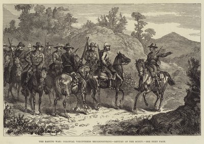 The Basuto War, Colonial Volunteers reconnoitring, Return of the Scout by Johann Nepomuk Schonberg